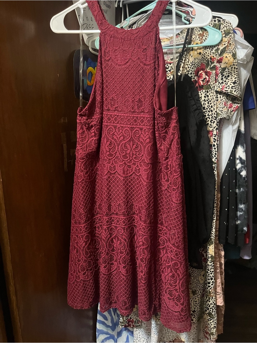 Rewind Burgundy Lace Mini Dress